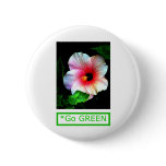 The MUSEUM Artist Series by jGibney  Hibiscus Go G Pinback Buttons
