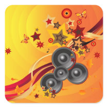 The Music Square Stickers