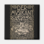 The Musician by: Koloman Moser 1909 Refrigerator Magnet
