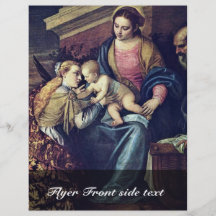 The Mystical Marriage Of St. Catherine By Veronese Custom Flyer
