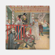 "The Name Day" by Carl Larsson Fridge Magnets