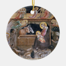 The Nativity, detail from The life of the Virgin a Ornaments