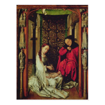 The Nativity, left wing of a triptych, c.1496 Postcard