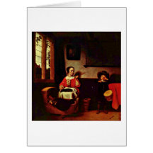 The Naughty Drummer By Nicolaes Maas Card