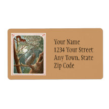 The Naughty Squirrel Address Label