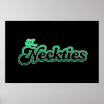 The Neckties Logo Poster - Green