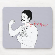 The New Pornographers Grey Boxer mousepads