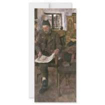 The Newspaper By Leibl Wilhelm (Best Quality) Full Color Rack Card