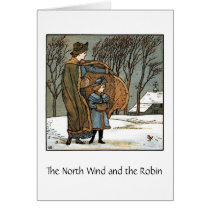 The North Wind & The Robin, Greeting Card