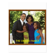THE OBAMA FAMILY POST CARD