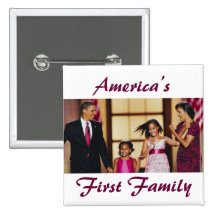 The Obamas: America's 1st Family Pinback Button
