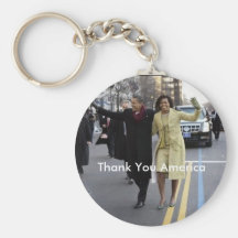the obamas, Thank You America Key Chains