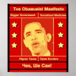 The Obamunist Manifesto Poster posters