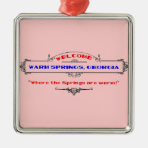 The Obvious Warm Springs, Georgia Slogan Christmas Ornaments