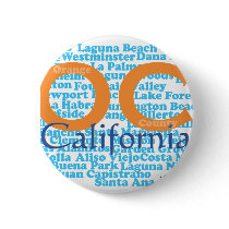 The OC - Orange County, California Pinback Button