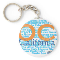 The OC - Orange County, California Keychains