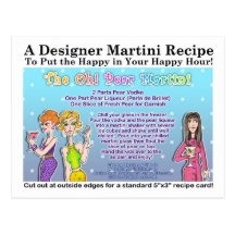 The Oh! Pear Martini Recipe Postcard