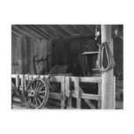 The old Barn - black n white Post Card