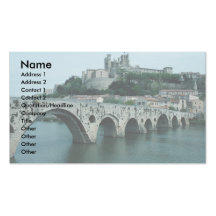 The Old Bridge, 13th century, Beziers, France Business Card Templates