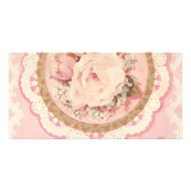 the old flower custom photo card