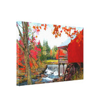 The Old Mill in Weston Vermont Canvas Prints