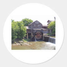 THE OLD MILL ROUND STICKERS