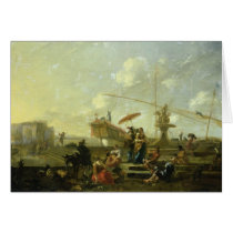 The Old Port of Genoa Greeting Card