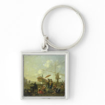 The Old Port of Genoa Keychains