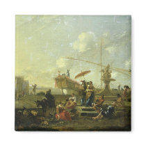 The Old Port of Genoa Magnets