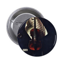 The Old Violin By Harnett William Michael Pinback Button