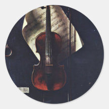 The Old Violin By Harnett William Michael Stickers