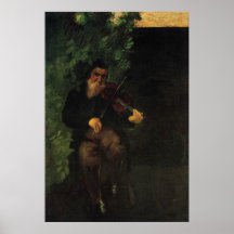 The old violinist by August Macke Poster