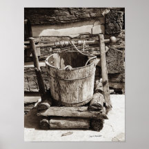 The Old Well Bucket Poster