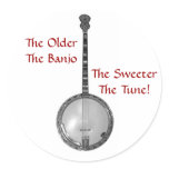 The Older The Banjo Stickers