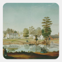 The Olivier Plantation, 1861 Square Sticker