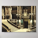 The Opera House, the grand staircase, Paris, Franc Posters