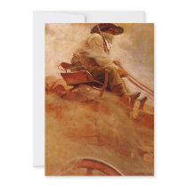 The Ore Wagon by NC Wyeth Custom Invites