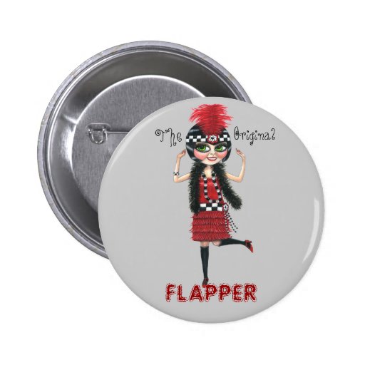The Original Flapper Roaring '20s Button