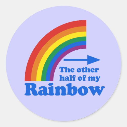 THE OTHER HALF OF MY RAINBOW ROUND STICKERS