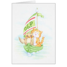 The Owl and the Pussycat Greeting Card