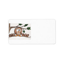 The Owl Family Custom Address Labels