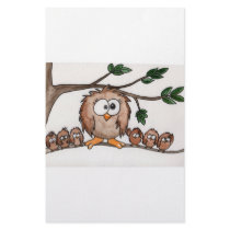 The Owl Family Stationery Paper