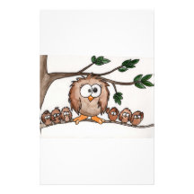The Owl Family Stationery Paper