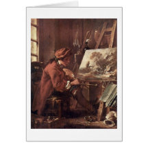 The Painter In His Studio Self-Portrait Card