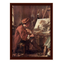 The Painter In His Studio Self-Portrait Postcards