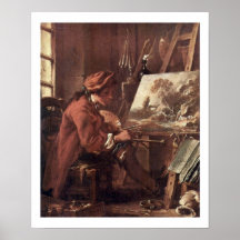 The Painter In His Studio Self-Portrait Print