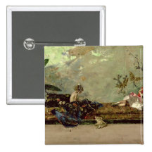 The Painter's Children in the Japanese Salon Pinback Button