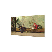 The Painter's Children in the Japanese Salon Canvas Prints