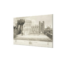 The Palace of Whitehall, from a drawing in the Pep Stretched Canvas Print