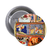 The Parable Of The Rich Man And Lazarus Folio 78 R Pinback Buttons